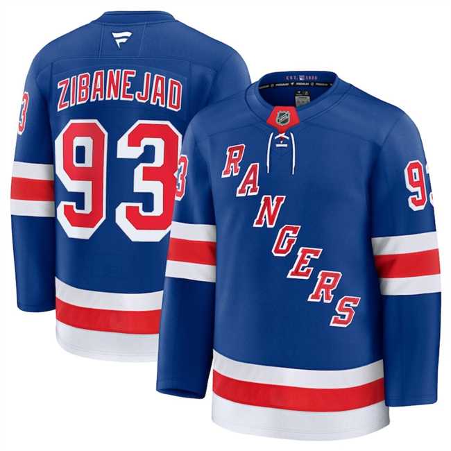 Mens New York Rangers #93 Mika Zibanejad Royal 2024-25 Home Stitched Hockey Jersey Dzhi->new york rangers->NHL Jersey